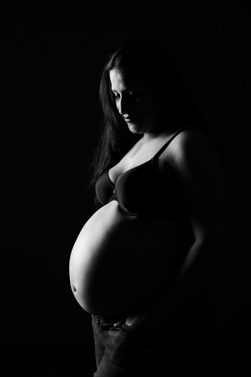 fotos en blanc i negre d'embaràs